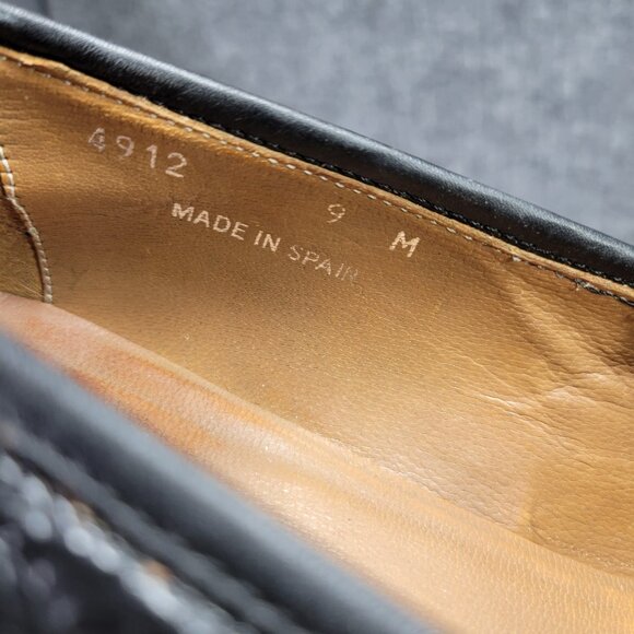 Magnanni Men's Size 9 M Black Genuine Ostrich Penny Loafers Made in Spain - Picture 13 of 13